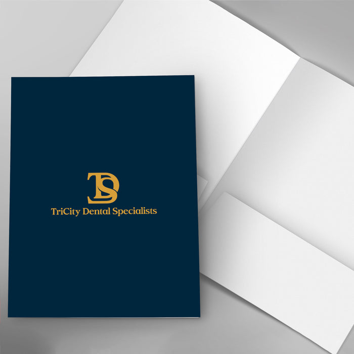 Blank Two Pocket Presentation Folders