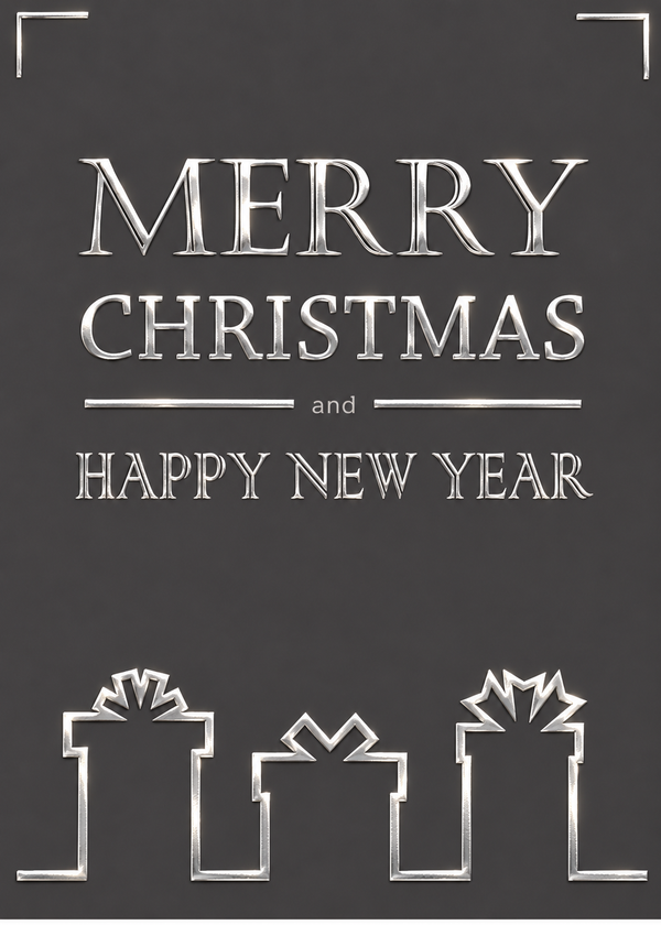 Flat Foil front — Holiday Cards - FT101
