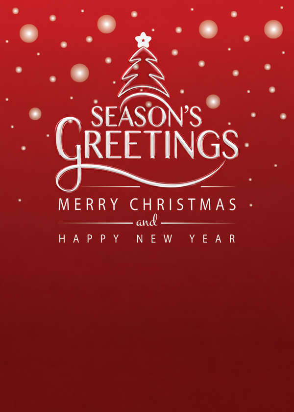 Flat Raised Spot Gloss front — Holiday Cards - FT103