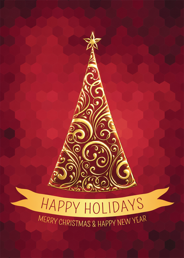 Flat Foil front — Holiday Cards - FT106