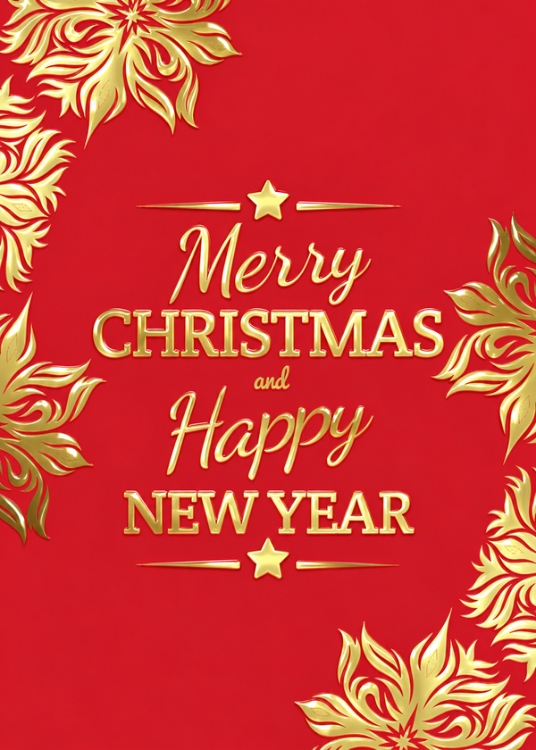 Flat Raised Spot Gloss front — Holiday Cards - FT112