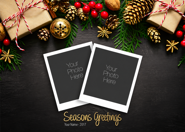 Flat Foil front — Photo Holiday Cards - PH103
