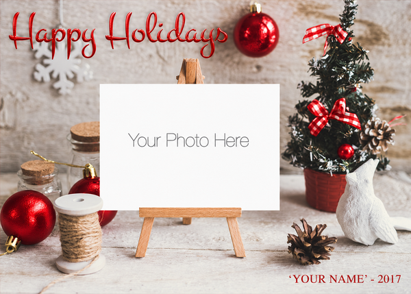Flat Foil front — Photo Holiday Cards - PH110