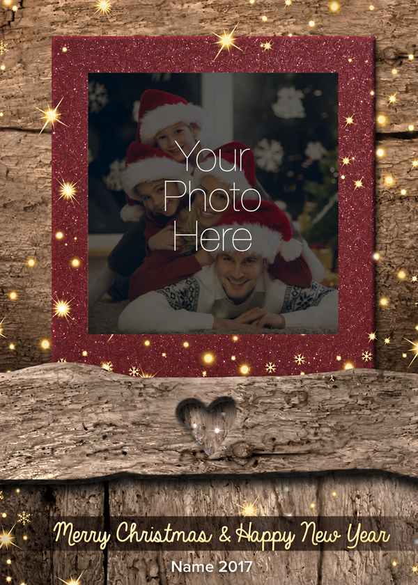 Flat Foil front — Photo Holiday Cards - PH115