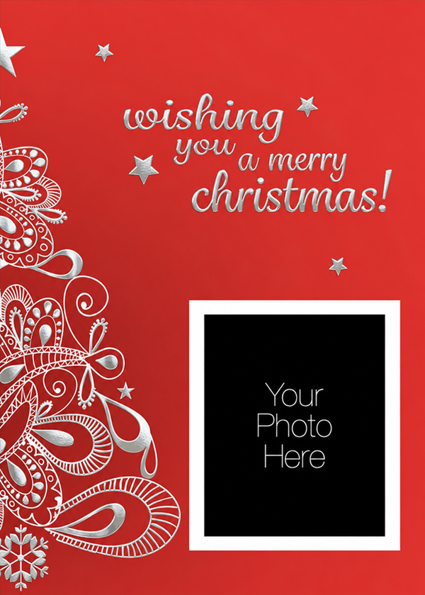 Flat Foil front — Photo Holiday Cards - PH117