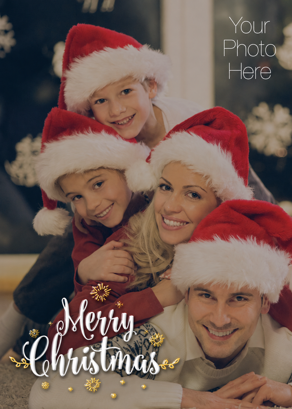 Flat Raised Spot Gloss front — Photo Holiday Cards - PH119