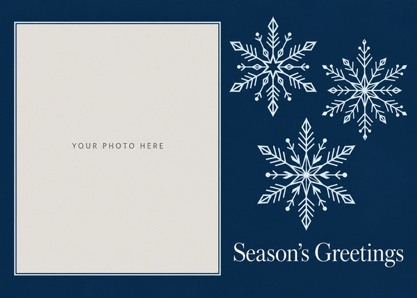 Flat Foil front — Midnight Snowflakes Photo Holiday Cards - PH203
