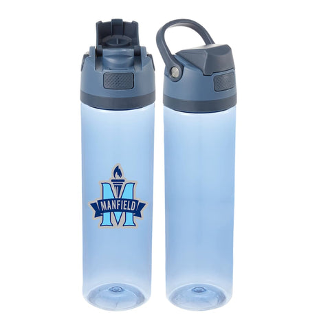 Reef 30oz Recycled Tritan Bottle — Midnight Blue — branded and blank bottle examples