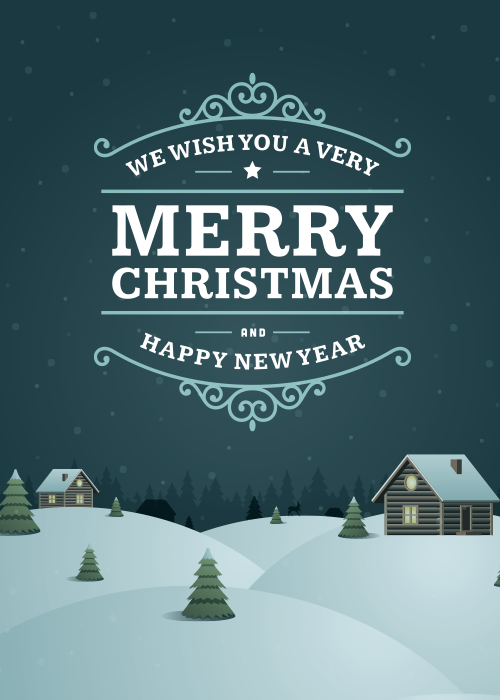 Flat Standard front — Holiday Cards - FT104