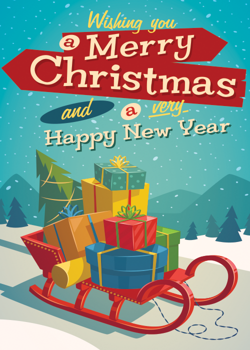 Flat Standard front — Holiday Cards - FT105