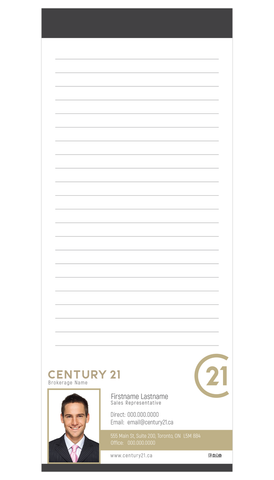 C21 Note Pads - 3.5" x 8.5" - Slim 4 - New Era Print Solutions
