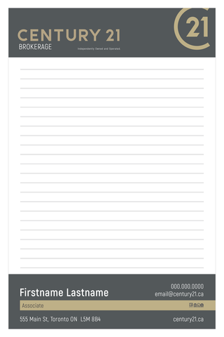 C21 Note Pads - 5.5" x 8.5" - Half Page 1 - New Era Print Solutions
