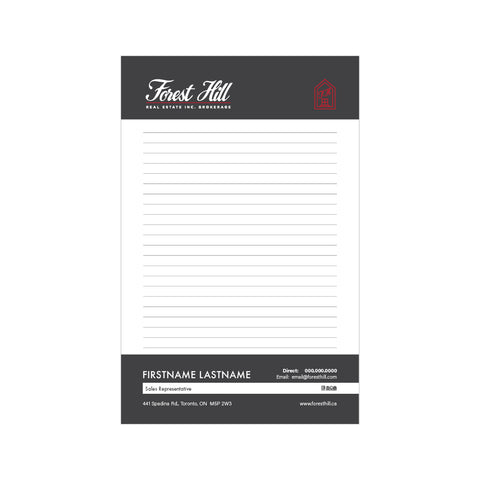 Forest HIll Notepads - 5.5" x 8.5" - Half Page 1