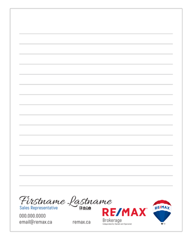 Remax Notepads - 4.25" x 5.5" - Quarter Page 3