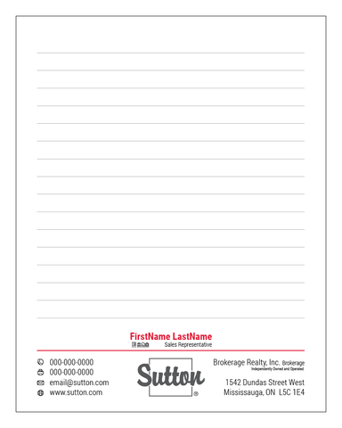 Sutton Notepads - 4.25" x 5.5" - Quarter Page 3