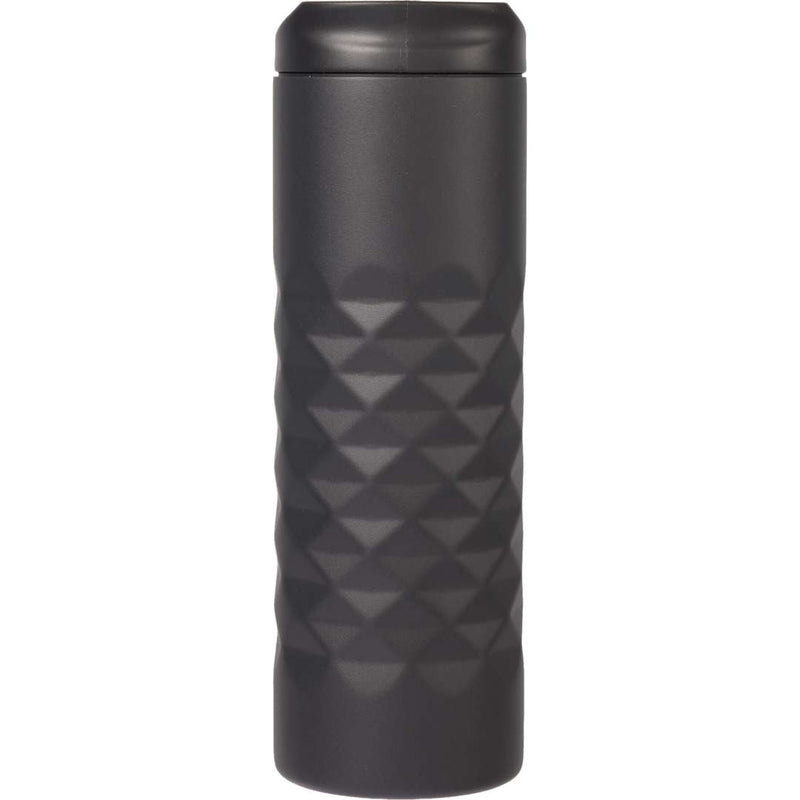 elleven™ Leak Proof Copper Vacuum Tumbler 16oz — Black (BK) — blank front view
