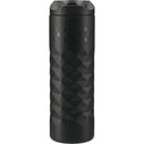 elleven™ Leak Proof Copper Vacuum Tumbler 16oz — Black (BK) — decorated back view
