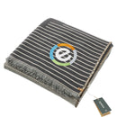 tentree Organic Cotton Peaks Woven Blanket 1010-06 — Gray (GY) — view 6