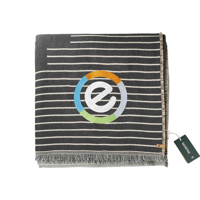 tentree Organic Cotton Peaks Woven Blanket 1010-06 — Gray (GY) — view 1
