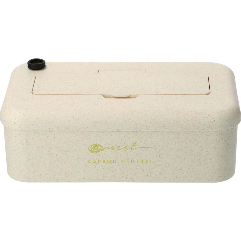 Bamboo Fiber Lunch Box with Utensils 1022-14 — Beige — view 1