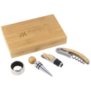 4 Piece Bamboo Wine Gift Set 1033-80 — Natural (NT) — view 1
