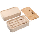 Stackable Bamboo Fiber Bento Box 1033-85 — Beige — view 1