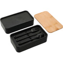 Stackable Bamboo Fiber Bento Box 1033-85 — Black (BK) — view 3