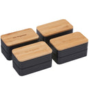 Stackable Bamboo Fiber Bento Box 1033-85 — Black (BK) — view 7