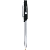 Geneva Ballpoint — Black (BK) — decorated front view — 3