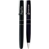 SoHo Pen Set — Black (BK) — decorated front view — 2