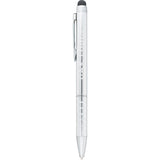 Preston Dual Ballpoint Stylus — Silver (SL) — decorated front view — 2