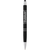 Carson Ballpoint Stylus — Black (BK) — decorated product view — 3