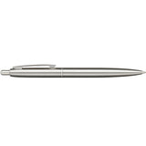 Recycled Stainless Steel Ballpoint Pen — Silver (SL) — blank back view — 6
