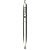 Recycled Stainless Steel Ballpoint Pen — Silver (SL) — decorated back view — 3