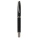 Recycled Brass Ultra Gel Roller Ball — Black (BK) — blank front view — 8