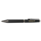 Recycled Brass Ultra Gel Ballpoint — Black (BK) — decorated product view — 3