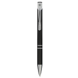 Recycled Aluminum Richmont Gel Ballpoint — Black (BK) — blank front view — 17
