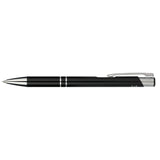 Recycled Aluminum Richmont Gel Ballpoint — Black (BK) — blank front view — 15