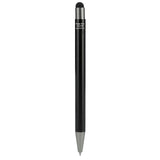 Recycled Aluminum Gel Ballpoint Stylus — Black (BK) — blank back view — 11
