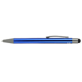 Recycled Aluminum Gel Ballpoint Stylus — Blue (BL) — blank product view — 14