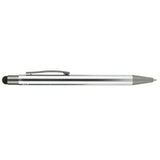 Recycled Aluminum Gel Ballpoint Stylus — Silver (SL) — blank right angle — 6
