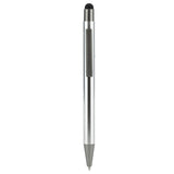 Recycled Aluminum Gel Ballpoint Stylus — Silver (SL) — blank front view — 4