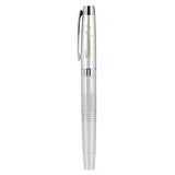 Newton Recycled Brass Gel Rollerball — Silver (SI) — decorated product view — 14