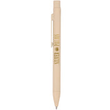Wellable™ Recycled Brass Gel Pen — Beige — decorated front view — 11