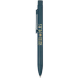 Wellable™ Recycled Brass Gel Pen — Navy (NY) — decorated front view — 8