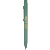 Wellable™ Recycled Brass Gel Pen — Olive (OL) — decorated front view — 2