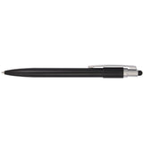 Wellable™ Recycled Fidget Stylus Pen — Black (BK) — blank front view — 12