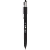 Wellable™ Recycled Fidget Stylus Pen — Black (BK) — decorated front view — 10