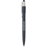 Wellable™ Recycled Fidget Stylus Pen — Navy (NY) — decorated front view — 2