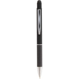Nadine Soft Touch Recycled Gel Pen with Stylus — Black (BK) — blank product view — 19